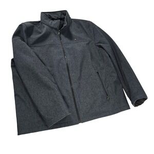 Tommy Hilfiger Mens Indigo Heather Softshell Full Zip Jacket XL 155AP287